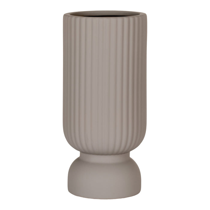 Vase - Vase in ceramic, grey, Ø12x25,5 cm