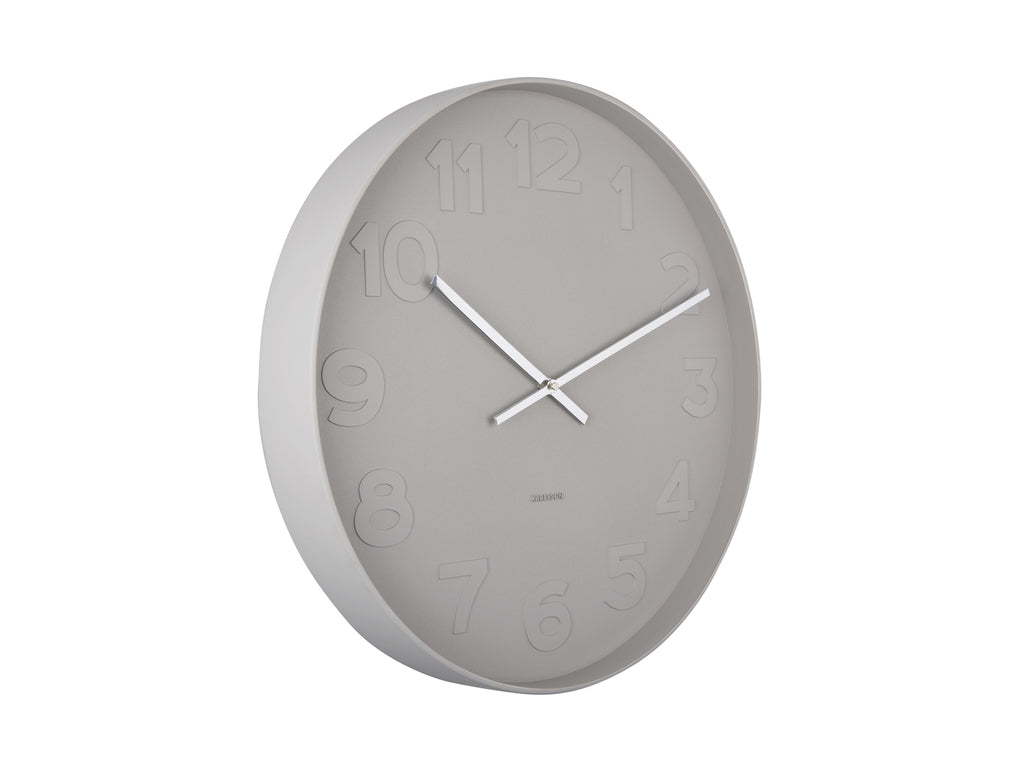 Wall Clock Mr. Grey Numbers Large