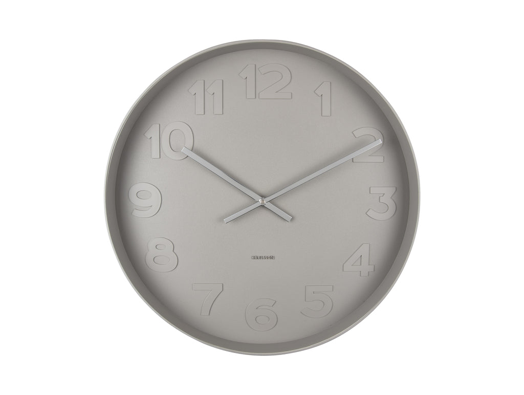 Wall Clock Mr. Grey Numbers Large