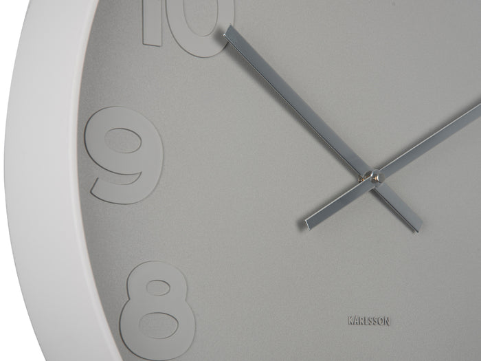 Wall Clock Mr. Grey Numbers Large