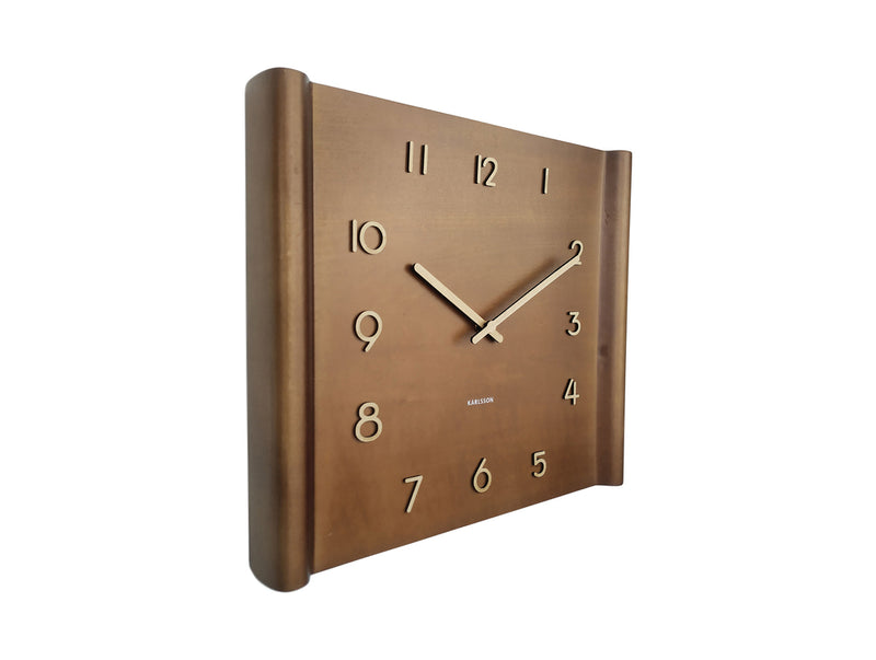 Wall Clock Sole Squared Raised Rim