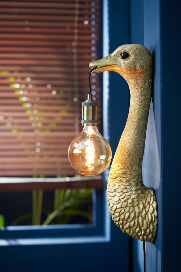 Wall lamp 18x15,5x57,5 cm OSTRICH gold