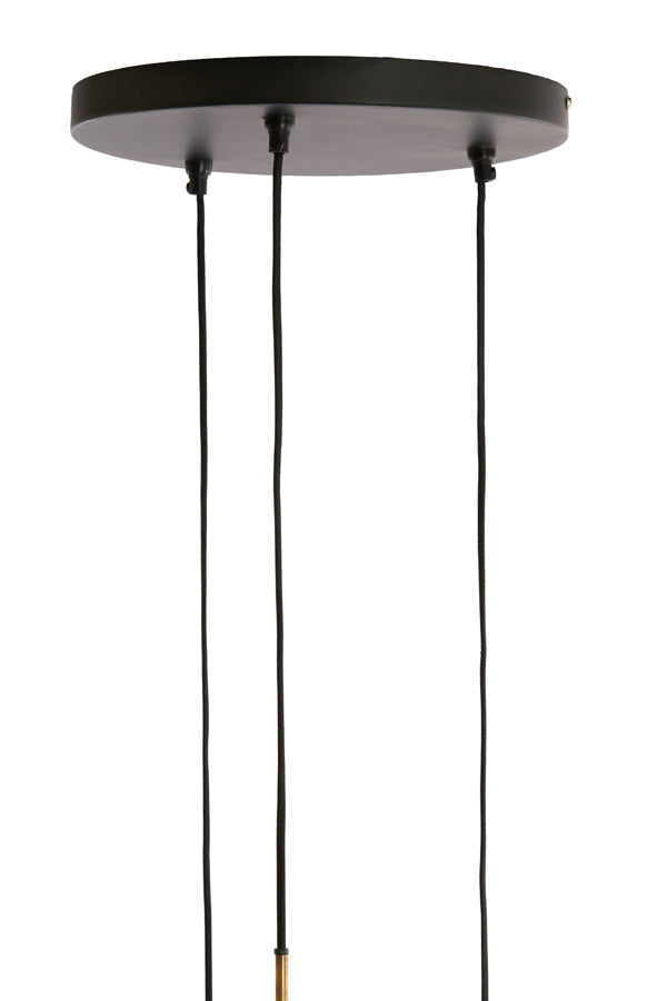 Hanging lamp 3L 36x97 cm YAELLE antique bronze+matt black