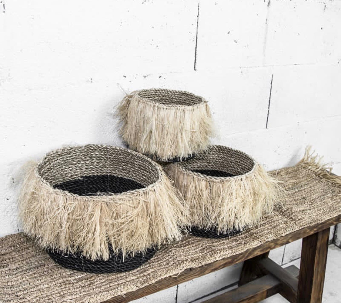 The Aloha Baskets - Black Natural - Set of 3