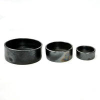 The Burned Cylinder Bowl - Black - Set of 3