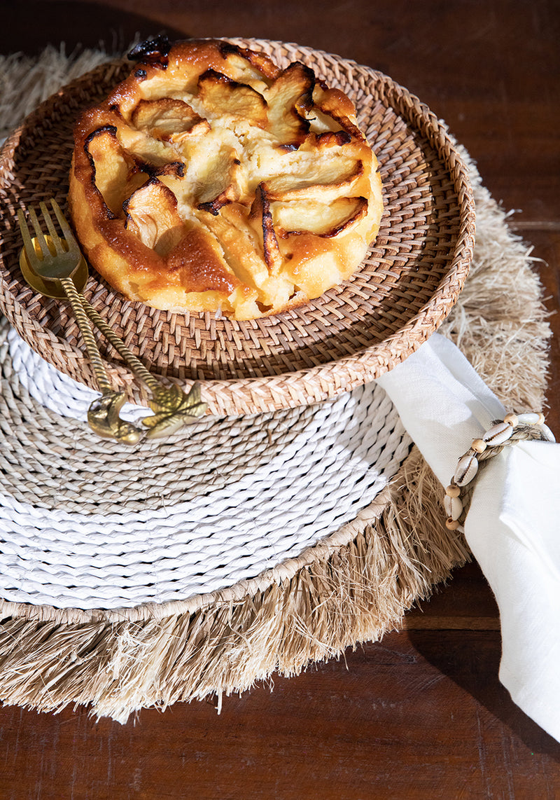 De Seagrass Raffia Placemat - Naturel Wit