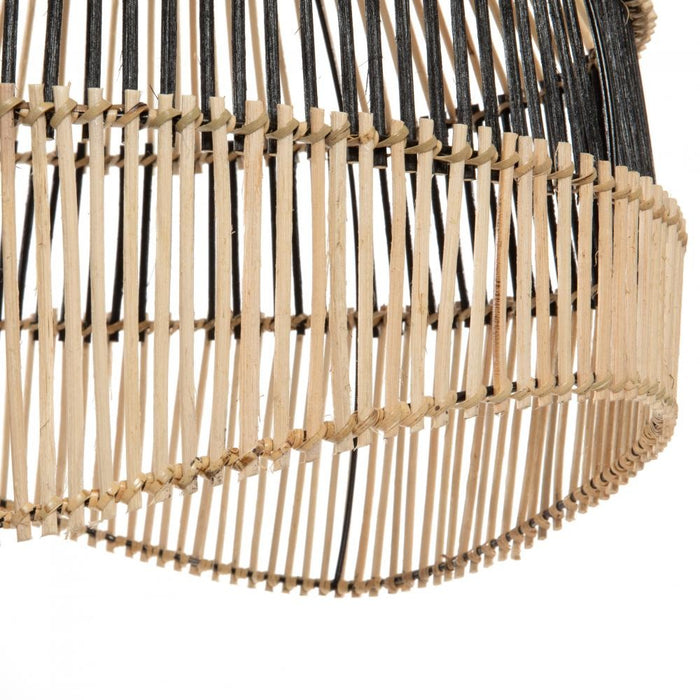 De Striped Hanglamp - Naturel Zwart - M