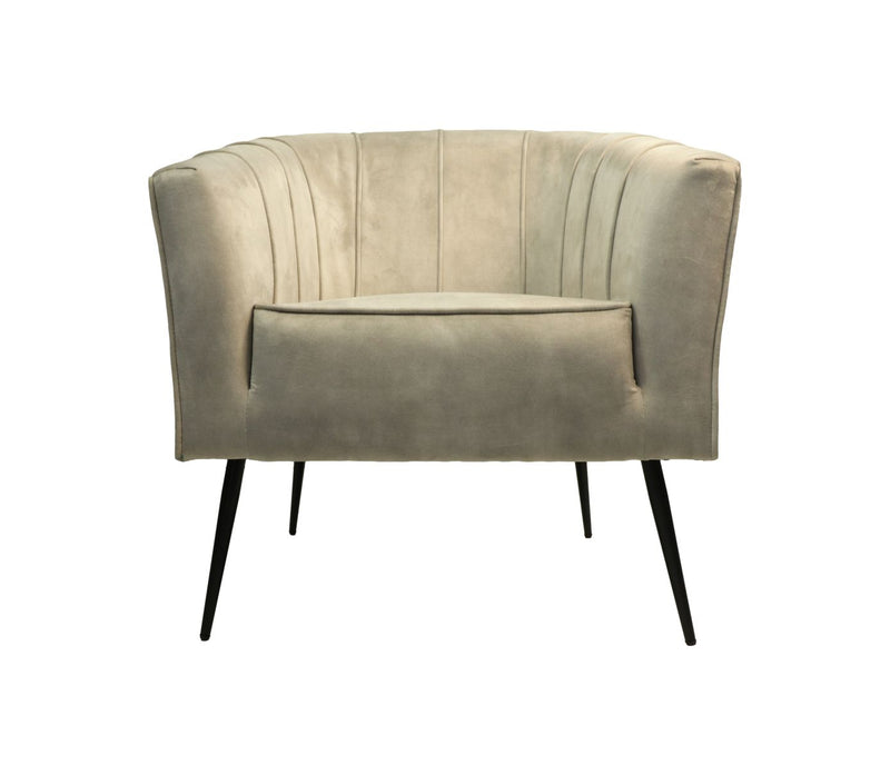 Fauteuil Chester - 72x71x80 - Wit/zwart - Adore 01