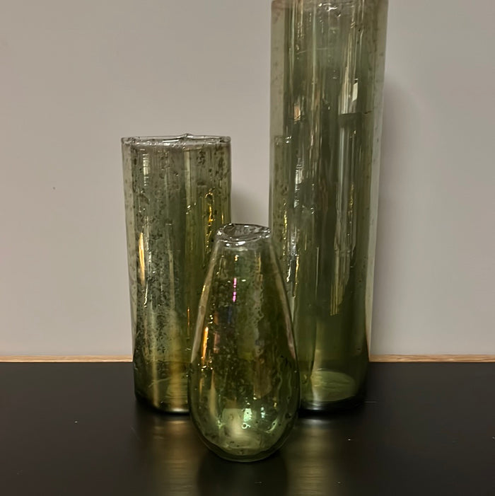 Vase mini ovale green smoke