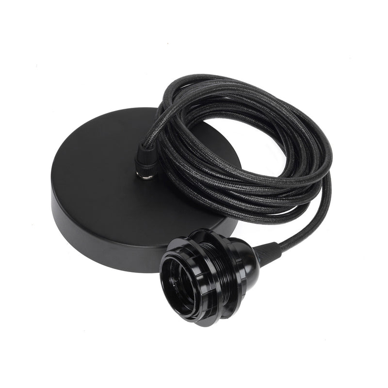 Lamp Socket for Ceiling - Black - 1 Fitting