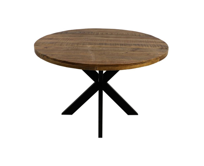 Ronde eettafel Melbourne - ø120 cm - mangohout/ijzer