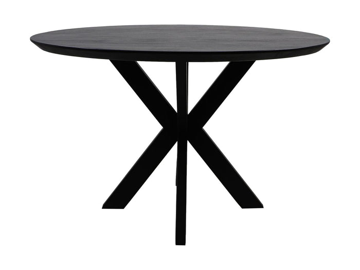 Ronde eettafel Zurich - ø120x76 - Zwart - Swiss edge - Acaciahout