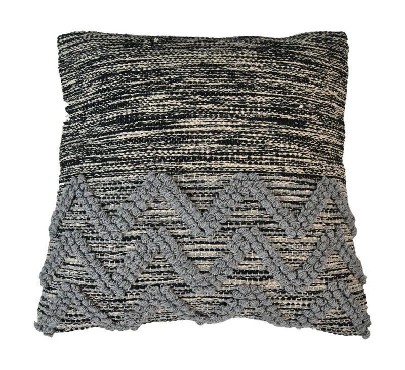 Throw pillow - 45x45 - Grey/black - Cotton