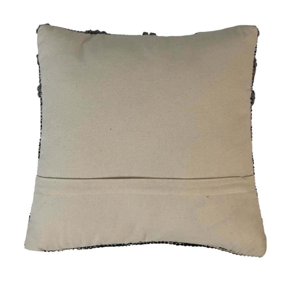 Throw pillow - 45x45 - Grey/black - Cotton