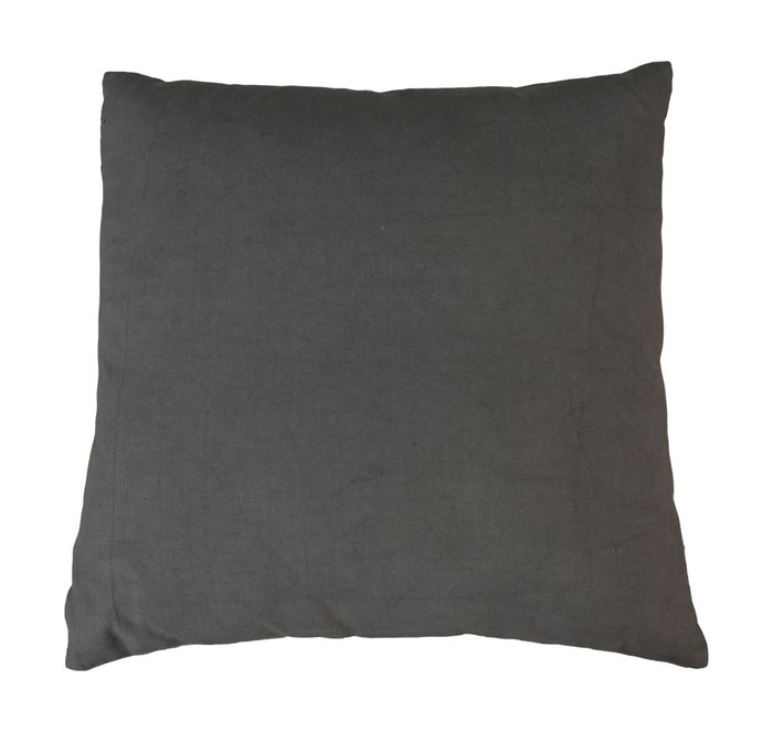 Decorative pillow with print - 45x45 - Light grey/gold - Velvet