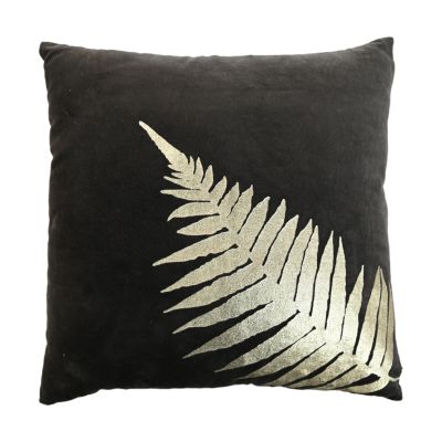 Decorative pillow with print - 45x45 - Black/gold - Velvet